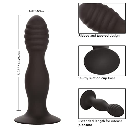 Ribbed Anal Stud stimulation progressive avec surface côtelée et base sûre - 5