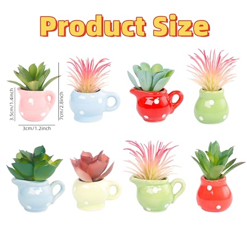 Imanes decorativos mini jarrón de cerámica para refrigerador miniatura 2