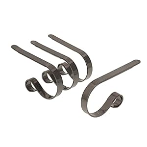 Haute decor the original mantleclip 4 pack brushed nickel hang christmas stockings safely and securely from mantels up to 3 inches thick  urban country home decor