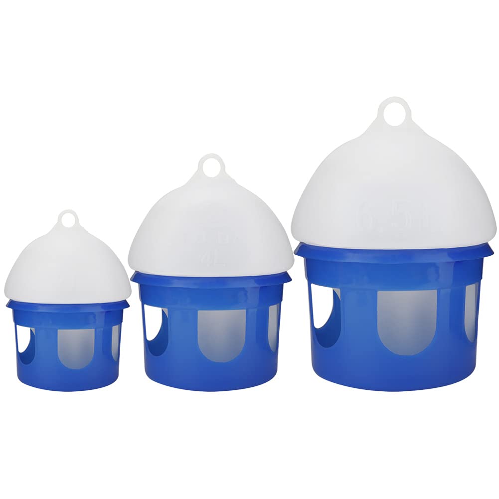 TOPINCN Comedero para Palomas, 2L / 4L / 6.5L Bebedero Automático para Palomas de Gran Capacidad Alimentador Automático de Palomas para Pájaros Dispensador de Agua de Plástico ABS Bebedero(6.5L)