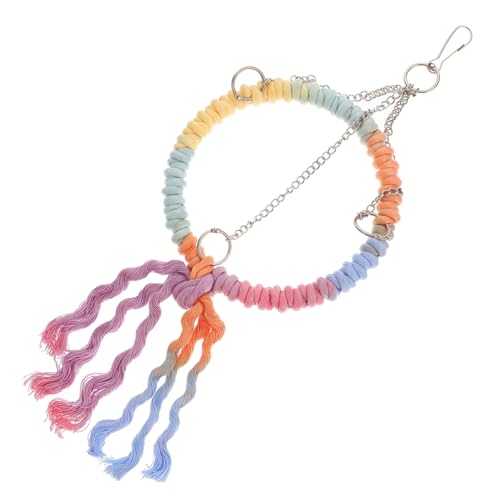 GALPADA Bird Swing Rope Rings for Parakeets Cotton Rope Perch for Parrots Hanging Bird Stand for Cockatiels and Fun Exercise Accessory