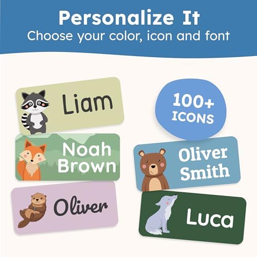 melu kids® Name Stickers for Children - Nursery / School (Pack of 120 - View 7