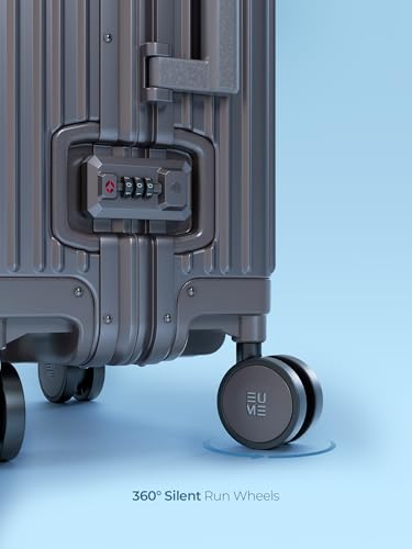 Image of EUME 100% Aluminium Cabin Trolley Bag Small for Travelling 50cm | Durable High-End 8 Silentrun 360 Degree Spinner Wheels System | Premium Trolley Bag Small for Travel (Graphite Luxe)
