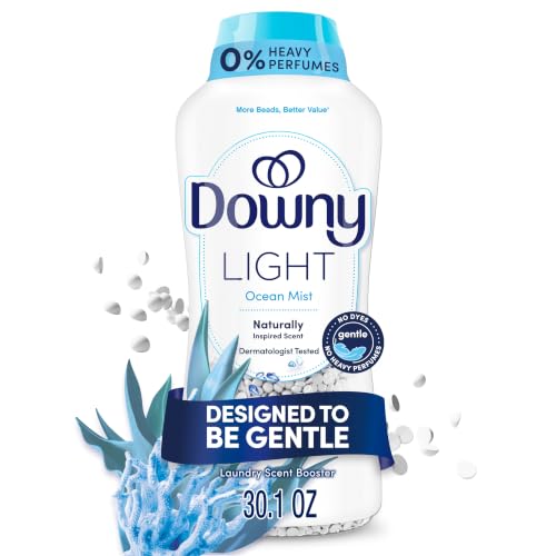 Downy Light Laundry Scent Booster Beads, Ocean Mist Scent, 30.1 oz, In-Wash Fabric Beads Designed to Be Gentle with a Light Boost of Scent, No Heavy Perfumes - image 1
