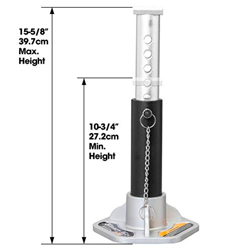 Image of Torin 3 Ton (6,000 LBs) Capacity Aluminum Jack Stands, 2 Pack, Black /Silver, AT43004B