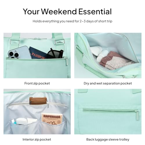 Image of TOPEAST Travel Duffle Bag, Weekender Bags for Women with Shoe Compartment
