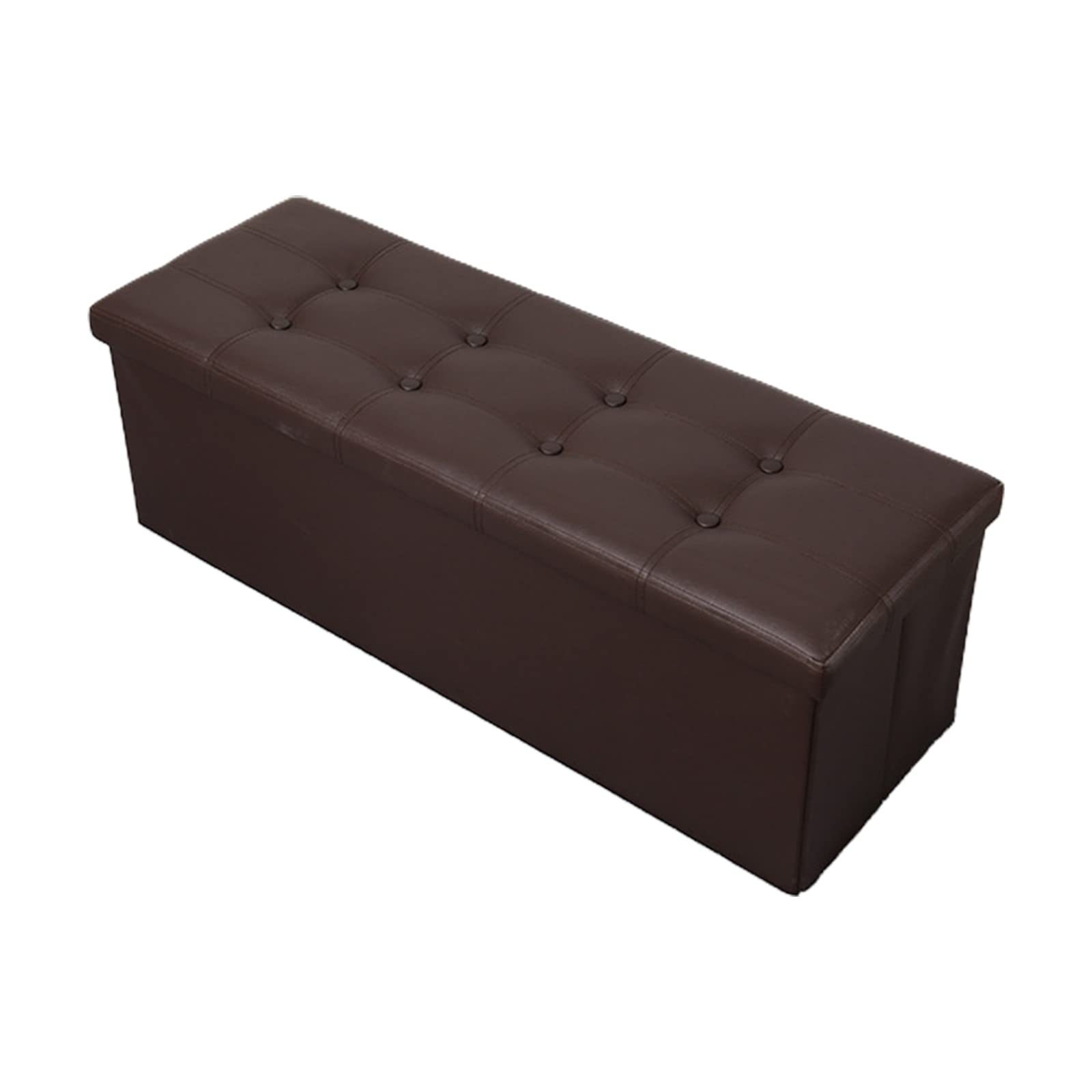 Pouf con Contenitore Portaoggetti, Cassapanca Pieghevole, Sgabello Poggiapiedi, Sgabello Imbottito, 110X38x38 - Disponibile in Diversi Colori,D