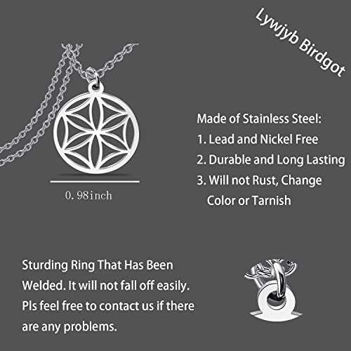 Lywjyb Birdgot Flower Of Aphrodite Necklace Goddess of Love Symbol Necklace for Men Women2