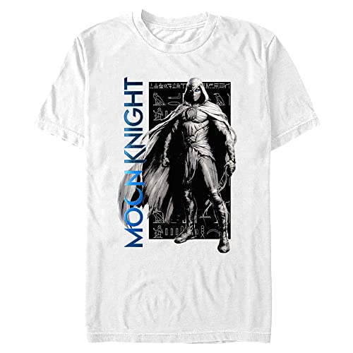 T-shirt Moon Knight Marvel grand format 4XL imprimé blanc
