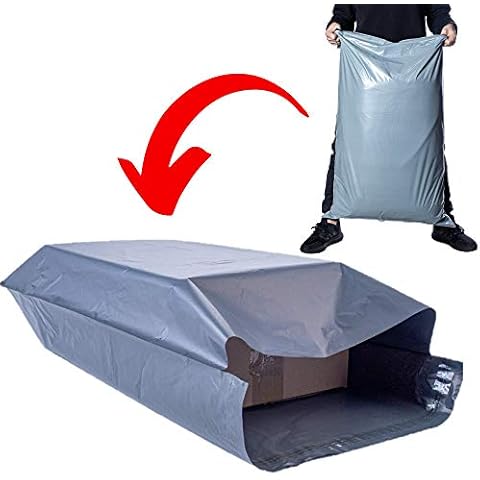 Large Postage Bags by Calzette Extra Strong Polythene Grey Mail Envelopes for Packaging Clothes Parcel Self Seal Poly Storage Bags 24"x 36" Big Pack Made from Recycled Materials Postal Bag Packing Cover