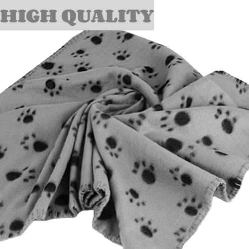4Pcs Pet Blanket for Small Dogs Cats Soft Puppy Blankets Washable Pet Fleece Blankets with Paw Print - Image 4