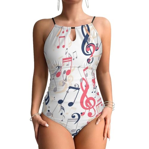 Maillot de bain une pièce ventre plat Notes de Couleur pour sublimer la silhouette à la plage