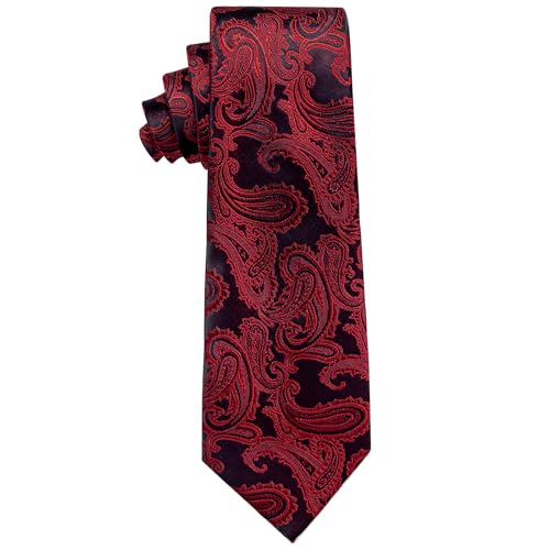 Image of YourTies Paisley Men's Necktie Woven Silk Floral Ties for Men Designer Formal Business Party Wedding