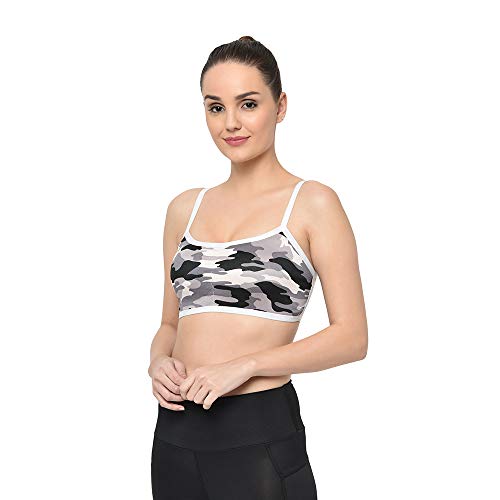 Image of Da Intimo Women's Synthetic Non-Wired Bra (DI-1256 WHITE-F20-L Camo White L)