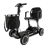 iCan Products X-18 Folding Mobility Scooter – Removable Battery, USB Charging Port, Front & Rear Lights, Under Seat Storage, Freewheel Mode, 4cm Obstacle Clearance, 120kg Max Load