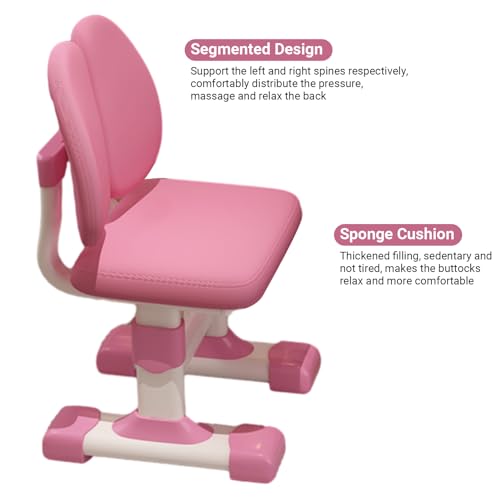 Mesa y Silla para Niños - Escritorio Infantil con Altura Ajustable y Cajón (Rosa) - imagen 9