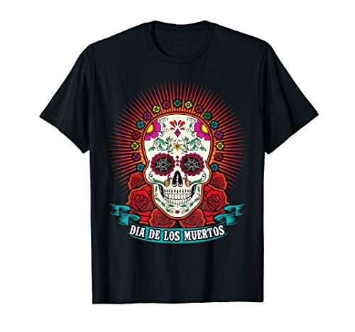 Artistic Day Of The Dead Dia De Los Muertos Skull T-Shirt