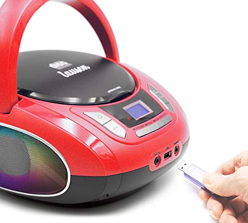 Lauson NXT966 Tragbarer CD-Player mit Bluetooth | Boombox UKW-Radio | CD-Player mit Stereolautsprecher | USB-Eingang… - Image 4