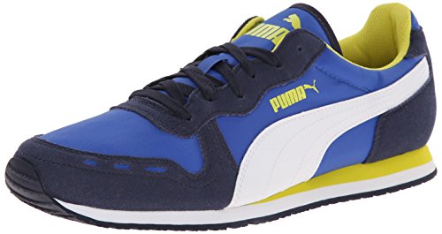 PUMA Men's Cabana Racer Fun Sneaker, Peacoat/White/Strong Blue, 10 M US