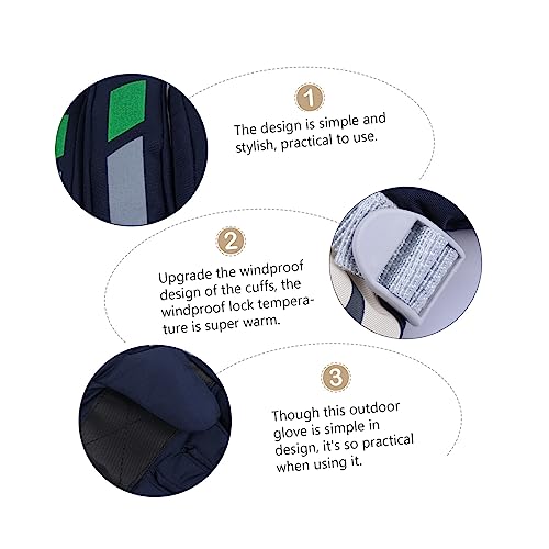 VALICLUD 1 Par luvas luva de esqui motocross trenó de snowboard para crianças esqui quente luva de m