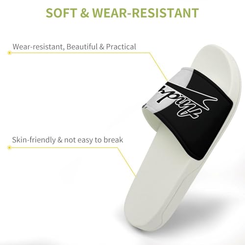 Custom Sports Slides Personalized Slippers - Baseball Sandals Quick Drying Softball Slippers Indoor Outdoor,Gifts for Men Youth Boy (White,Style 37)3