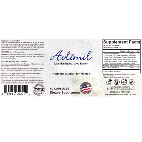 Avlimil + Altovis For Hormone Balance & Menopause Support Plus Energy For Mood Swings, Hot Flashes, Irritability, Energy, Fatigue, And Mental Alertness - Isoflavones, Black Cohosh, Green Tea, Rhodiola #TOP3