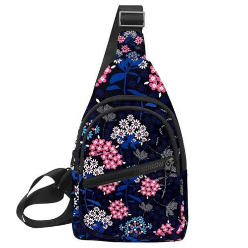 Sac à bandoulière pour homme cycliste et urbain style vintage à fleurs