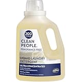 The Clean People Liquid Laundry Detergent - Recyclable Packaging, Stain Fighting - Ultra Concentrated, Laundry Soap - Fragrance Free, 200 Loads
