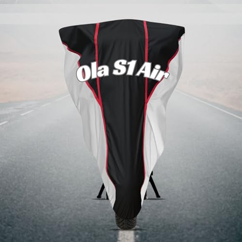 Image of Motorcycle Scooty Body Cover for Outdoor Use - Heavy Fabric Water Resistant Two Wheeler Cover with UV, Dust & Rain Protection Compatible for Ola S1 Air