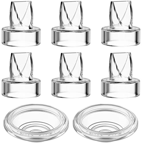 Image of Mompmuir Duckbill Valves & Silicone Diaphragm Compatible with Momcozy/TSRETE/HAUTURE/PADRAM/LoveOfLive/OMFMF / S9 Pro/S10/S12 Parts Replace, Wearable Breast Pump Accessories (8 Piece Set)