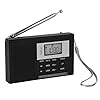 Draagbare FM-radio, DC 5V Mini-radio met Hoge Gevoeligheid met LED-display FM-kortegolfradio’s voor Thuis Buiten Noodgevallen Ouderen