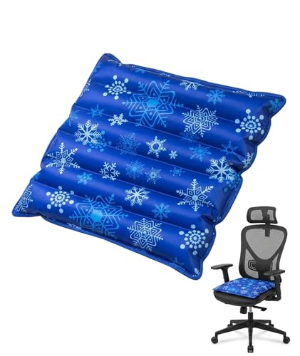 Image of Gel Cushion Seat For Chair, Cooling Water Pad For Office Chair And Car Seat, Long Lasting Comfort For Extended Sitting, Helps Manage Back Discomfort, Convenient Portable Design(Blue) 45cm*45cm
