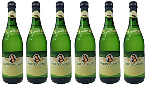 Lambrusco Weiss dolce Puglia Donna Elisa Caldirola IGT (6 X 0,75 L) - Vino Weisser Süßer 8% Vol. aus Italien