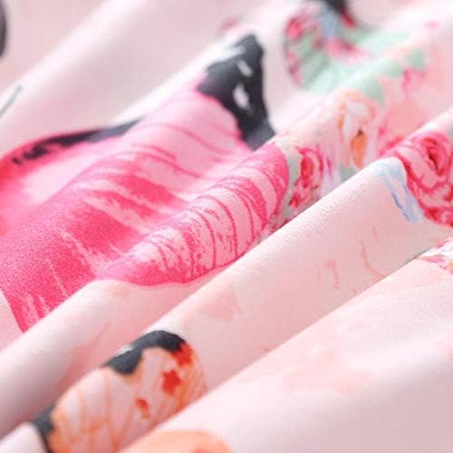 Miniatura 7 de Pangzi Juego de funda de edredón reversible con diseño de mariposa para niños y niñas pequeños (tamaño Queen, color rosa)