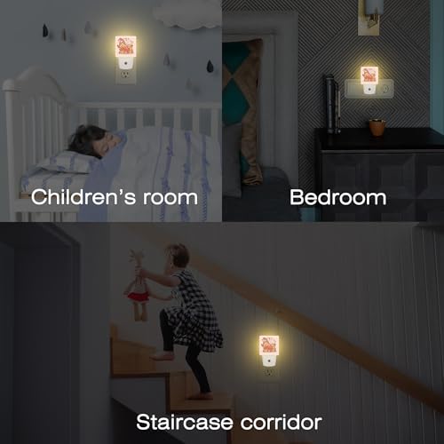 Image of Valentine's Day Gnome Couple Night Light for Kids, Gnomes with Love Red Hearts Night Light Plug in with Dusk to Dawn Sensor,0.5w Energy Saving Nightlight for Hallway Stairway Kitchen Bedroom