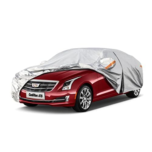 Kayme 6 Layers Sedan Car Cover Custom Fit Cadillac ATS/ATS-V (2013-2023) Waterproof All Weather for Automobiles, Full Exterior Covers Sun Rain Protect