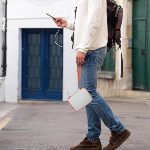 Image of ALKOO Case for LaCie Rugged Mini 1TB /2TB /4TB /5TB External Hard Drive | Portable HDD Holder, Cable Pocket, SD Card Storage, for Photographers, Creators, Students, Office, Travel, Case Only, White