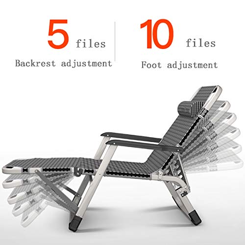 Chaise anti-gravité réglable avec structure pliable haute résistance - 4
