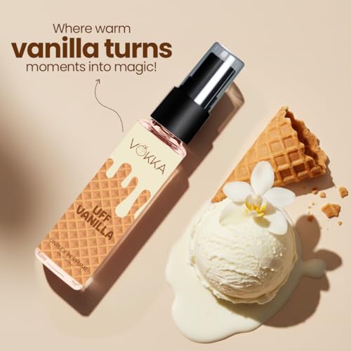 Image of VOKKA Pocket Perfume Uff Vanilla 8ml | Luxury Long Lasting Eau De Parfum | Caramel, Peach, Cherry Blossom, Vanilla Orchid & Musk Wood | EDP Fragrance for Women | Travel Friendly