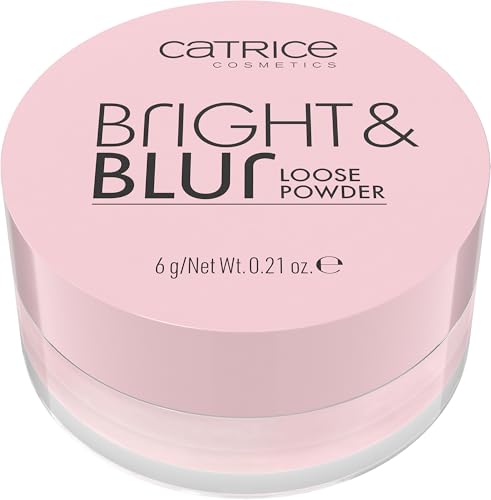 Catrice Bright & Blur Loose Powder, Nr. 010, Pink, aufhellend, weichzeichnend, natürlich, für trockene Haut, vegan, ohne Alkohol, ohne Konservierungsstoffe, ohne Parabene, 1er Pack (4.8g)