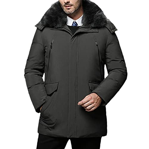 Veste d'hiver pour homme en duvet de canard imperméable gris XXXXL