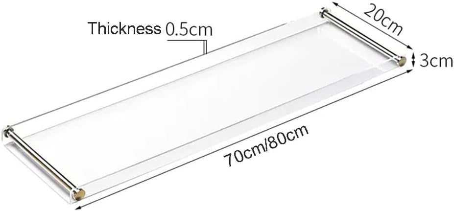 Acrylic Bathtub Tray Multi Functional Bath Caddy Book Holder Tablet Stand Phone Shelf Wine Glass Holder Durable & Lightweight (Klar Styled)