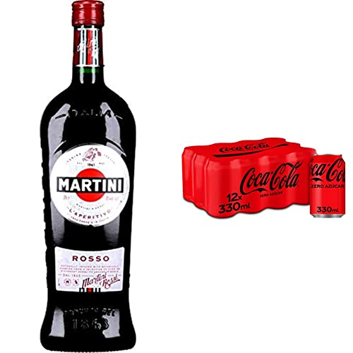 Martini Rosso Vermouth, 1000ml & Coca-Cola Zero Azúcar, 12 x 330ml