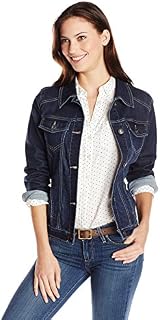 Wrangler Authentics Women's Stretch Denim Jacket, Drenched, X-Large