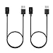 Kissmart 2-Pack Replacement Charger Charging Cable for Plantronics Voyager Legend Bluetooth Headset (Black, 1m/3.3ft)
