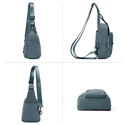 Image of ODODOS Sling Bag with Adjustable Straps Crossbody Chest Bag Lightweight Backpack for Casual Traveling Hiking