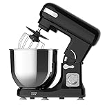 Cobuy Stand Mixer with 6.5L Stainless Steel Bowl, Electric Food Processor Classic Kitchen Machine, Chef Machine 6-Speed Control | Black Mix Master
