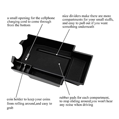 Vesul Center Console Organizer Armrest Storage Tray Compatible With Mercedes-Benz Benz Cla-Class Cla45 Amg Cla250 2014-2019 / Gla-Class Gla250 Gla45 Amg 2015-2020 Abs Tray Insert Box Armrest Pallet #TOP2