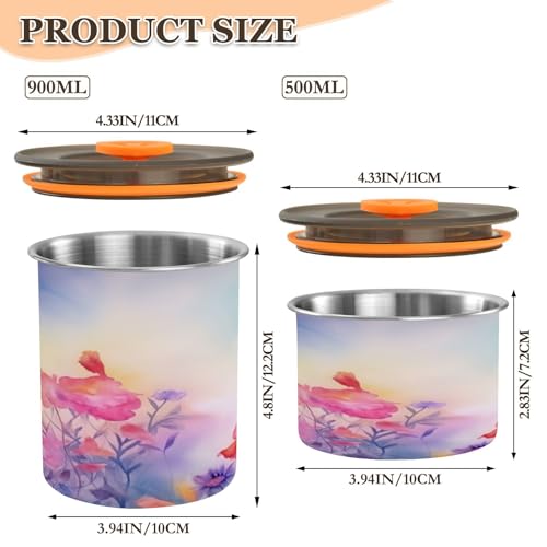 Envase para café hermético de acero inoxidable 17oz miniatura 2
