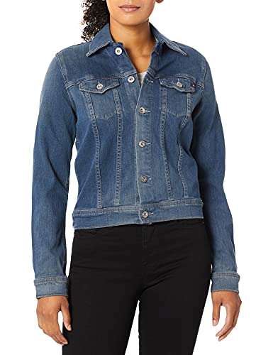 AG Adriano Goldschmied Women's Robyn Fitted Stretch Denim Jacket, Indigo Karma, Large